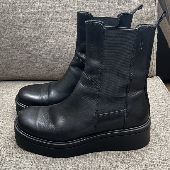 VAGABOND SHOEMAKERS Tara Chelsea Boot Black Leather Size 40EU 11 US   0377 - Picture 6 of 12